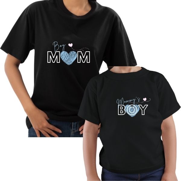 BOY MOM BLACK PAIR