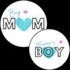 BOY MOM WHITE LOGO PAIR