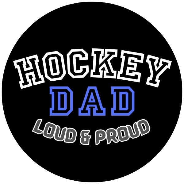 HOCKEY DAD LOUD PROUD BLACK LOGO