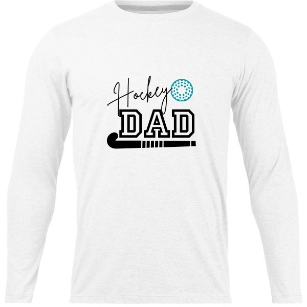 HOCKEY DAD STICK WHITE LONG SLEEVE