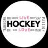 HOCKEY LIVE LOVE PINK WHITE LOGO