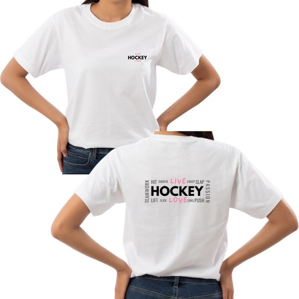 HOCKEY LIVE LOVE PINK WHITE PAIR