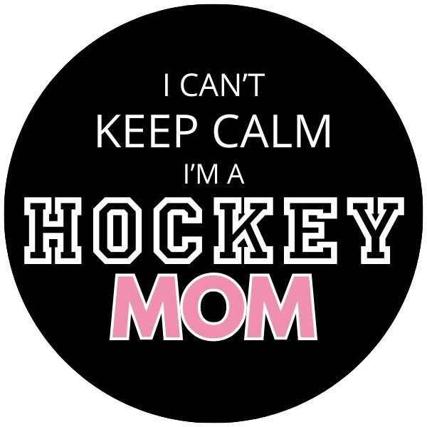 HOCKEY MOM KEEP CALM BLACK LOGO