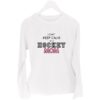 HOCKEY MOM KEEP CALM WHITE LOGN SLEEVE