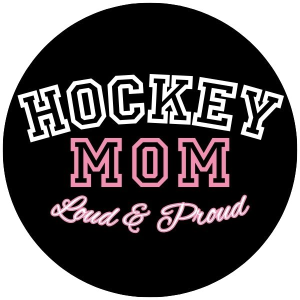 HOCKEY MOM LOUD PROUD BLACK LOGO