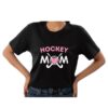 HOCKEY MOM STICKS BLACK ROUND