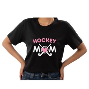 Hockey Mom Heart and Stick T-Shirt