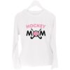 HOCKEY MOM STICKS WHITE LONG SLEEVE