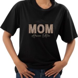 Brown Leopard Print Mom T-Shirt