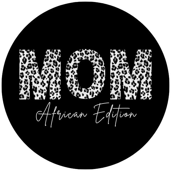 MOM GREY LEOPARD PRINT BLACK LOGO