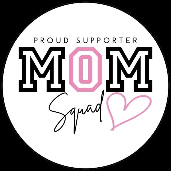 MOM SQUAD PROUD SUPPORTER WHITE LOGO