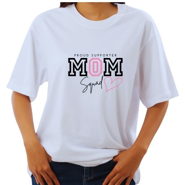 MOM SQUAD PROUD SUPPORTER WHITE ROUND