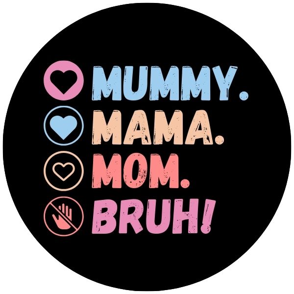 MOM TO BRUH BLACK LOGO