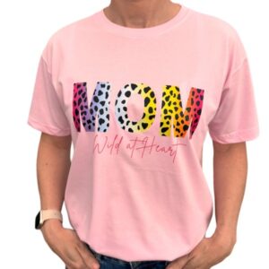 Leopard Print Mom Wild at Heart T-Shirt