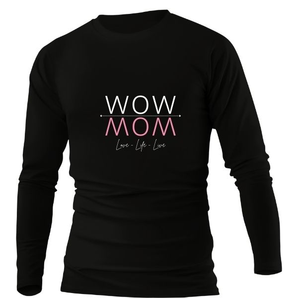 MOM WOW BLACK LONG SLEEVE