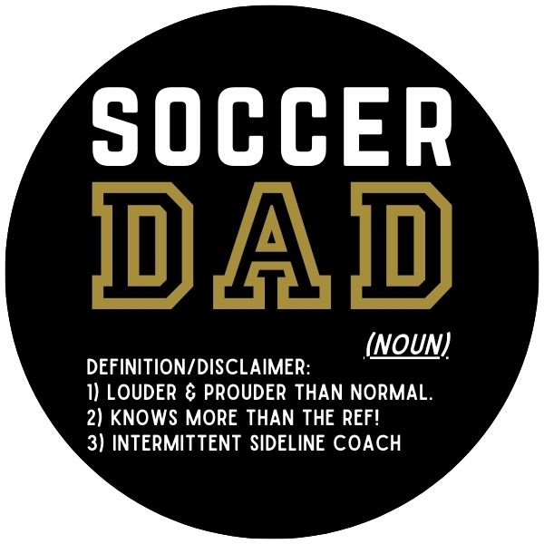 SOCCER DAD DEFINITION BLACK LOGO