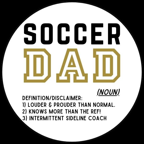 SOCCER DAD DEFINITION WHITE LOGO