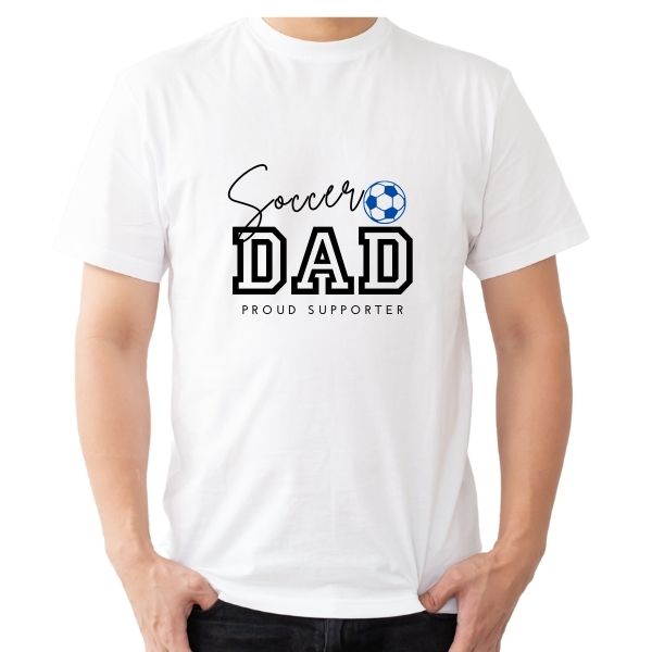 SOCCER DAD PROUD SUPPORTER WHITE ROUND