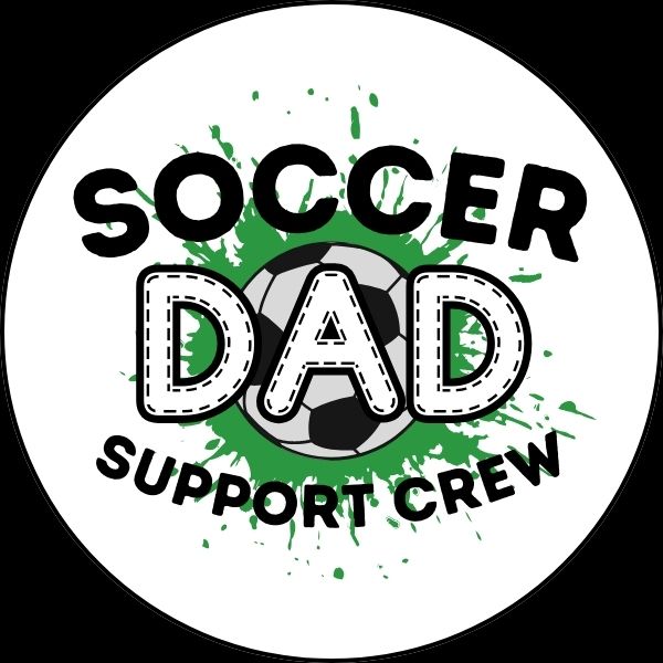 SOCCER DAD SUPPORT CREW WHITE LOGO