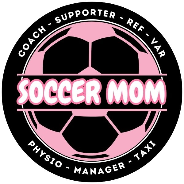 SOCCER MOM BALL BLACK LOGO