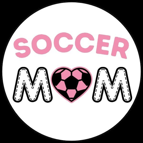 SOCCER MOM HEART BALL WHITE LOGO