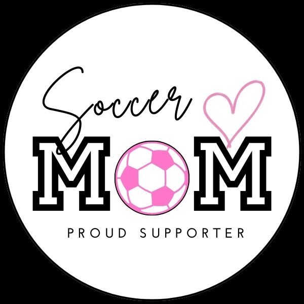 SOCCER MOM PROUD SUPPORTER WHITE LOGO