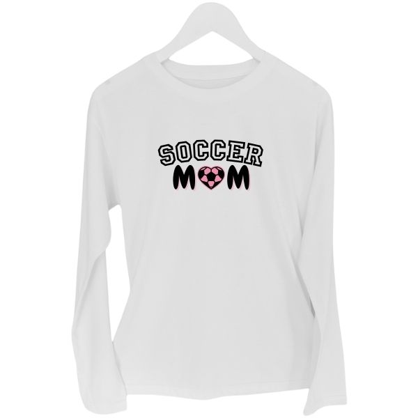 SOCCER MOM WHITE LONG SLEEVE