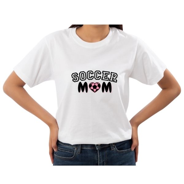 SOCCER MOM WHITE ROUND