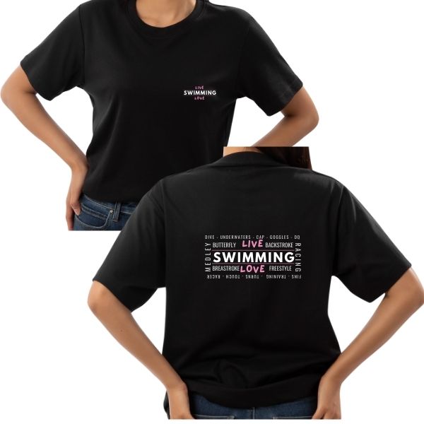 SWIM LIVE LOVE BLACK ROUND PAIR