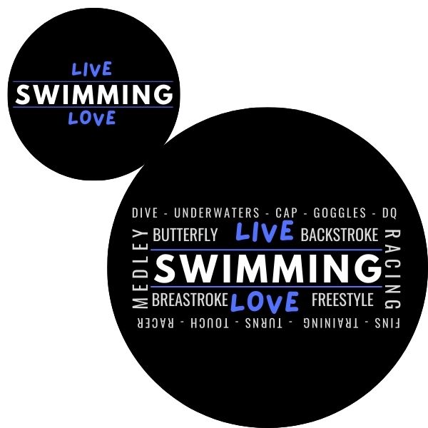 SWIM LIVE LOVE BLUE BLACK LOGO