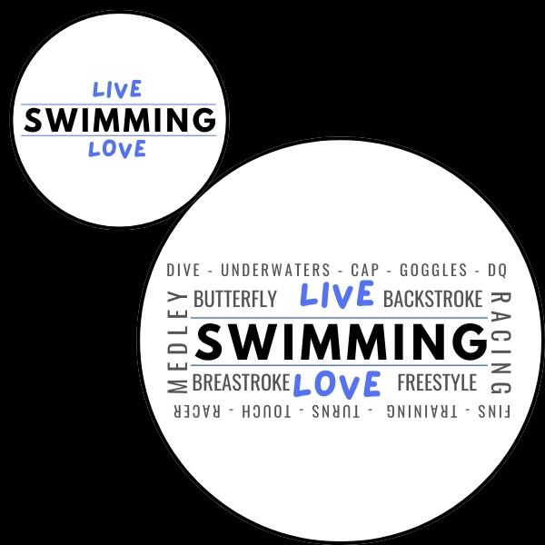 SWIM LIVE LOVE BLUE WHITE LOGO