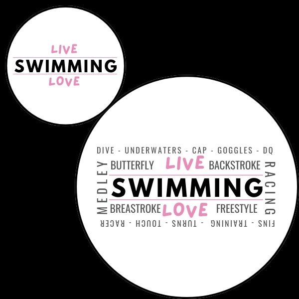 SWIM LIVE LOVE WHITE LOGO