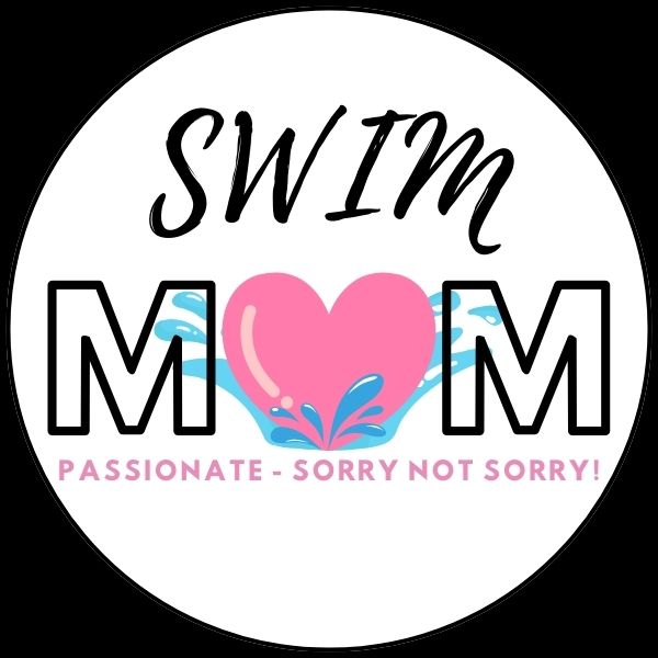 SWIM MOM SORRY NOT SORRY WHITE LOGO