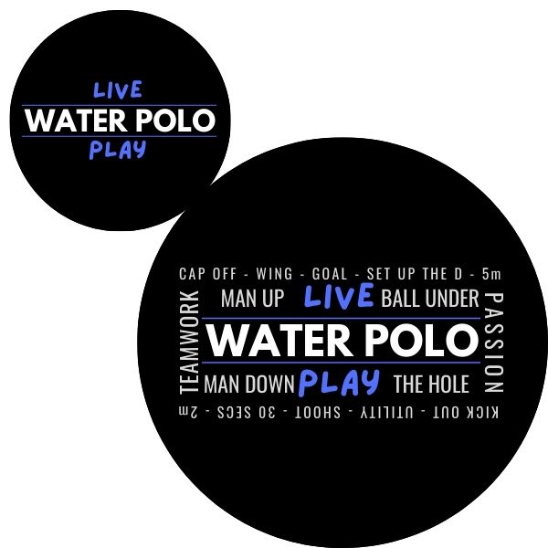 WATERPOLO LIVE LOVE BLACK BLUE LOGO