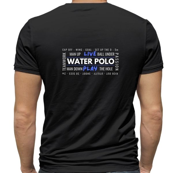WATERPOLO LIVE LOVE BLACK BLUE ROUND BACK