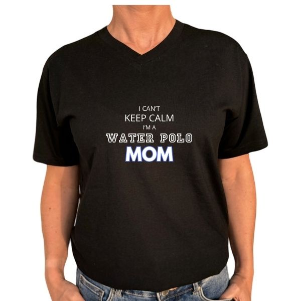 WATERPOLO MOM KEEP CALM BLACK V