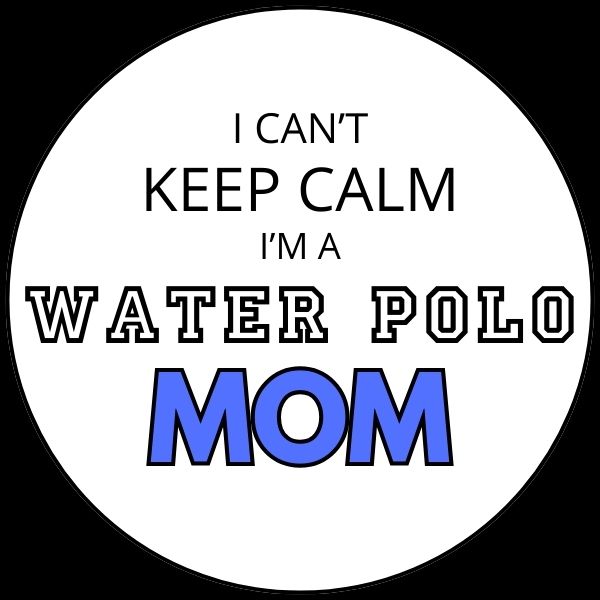 WATERPOLO MOM KEEP CALM WHITE LOGO
