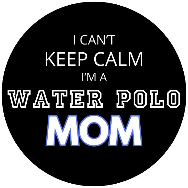WATERPOLO MOM KEEP CALM black logo