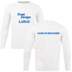 White Long Sleeve T-Shirts Custom WLS