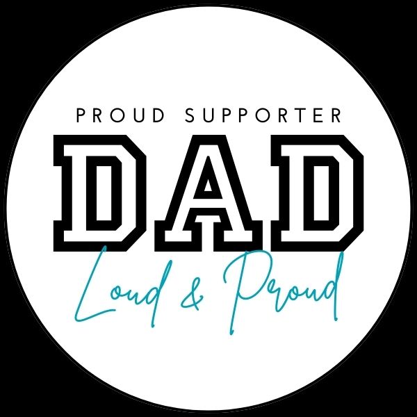 DAD PROUD SUPPORTER ON WHITE LOGO
