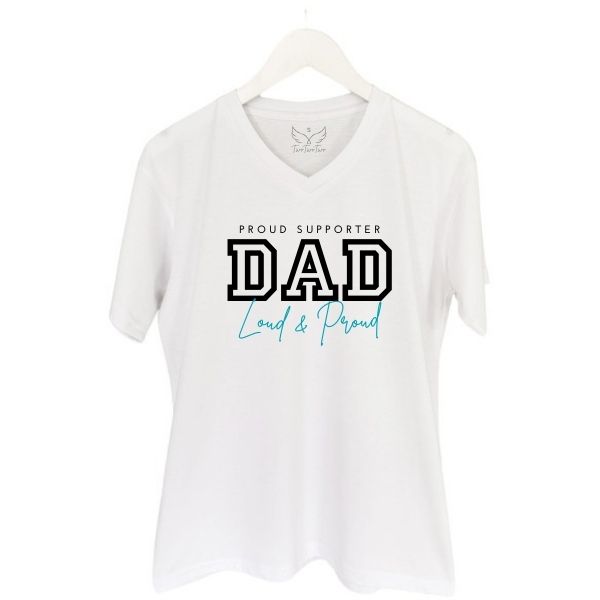 DAD PROUD SUPPORTER ON WHITE V