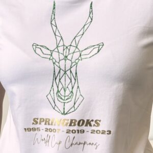 Graphic Springbok T-Shirt Ladies White