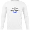 NETBALL DAD KEEP CALM WHITE LONG