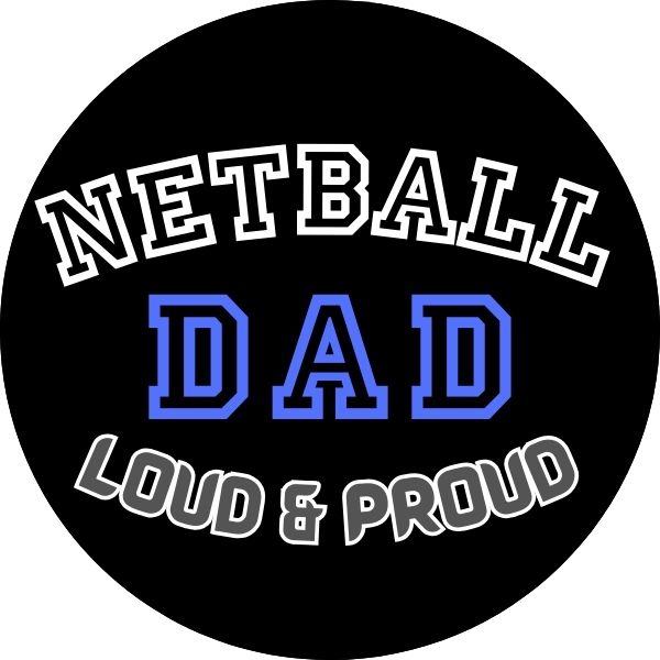 NETBALL DAD LOUD PROUD BLACK LOGO