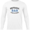 NETBALL DAD LOUD PROUD WHITE LONG