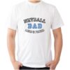 NETBALL DAD LOUD PROUD WHITE ROUND