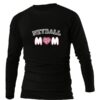 NETBALL MOM HEART BALL VARSITY BLACK LONG