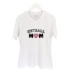 NETBALL MOM HEART BALL VARSITY WHITE V
