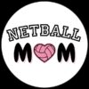 NETBALL MOM VARSITY WHITE LOGO