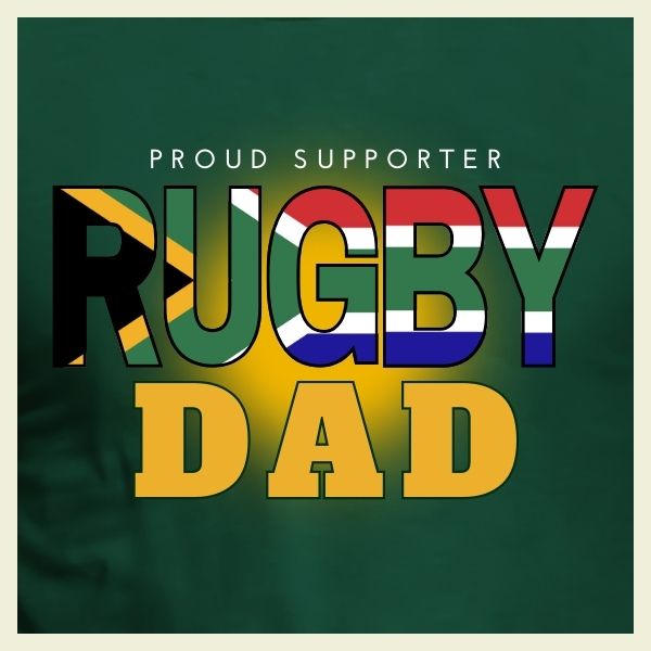 RUGBY DAD SA FLAG GREEN LOGO